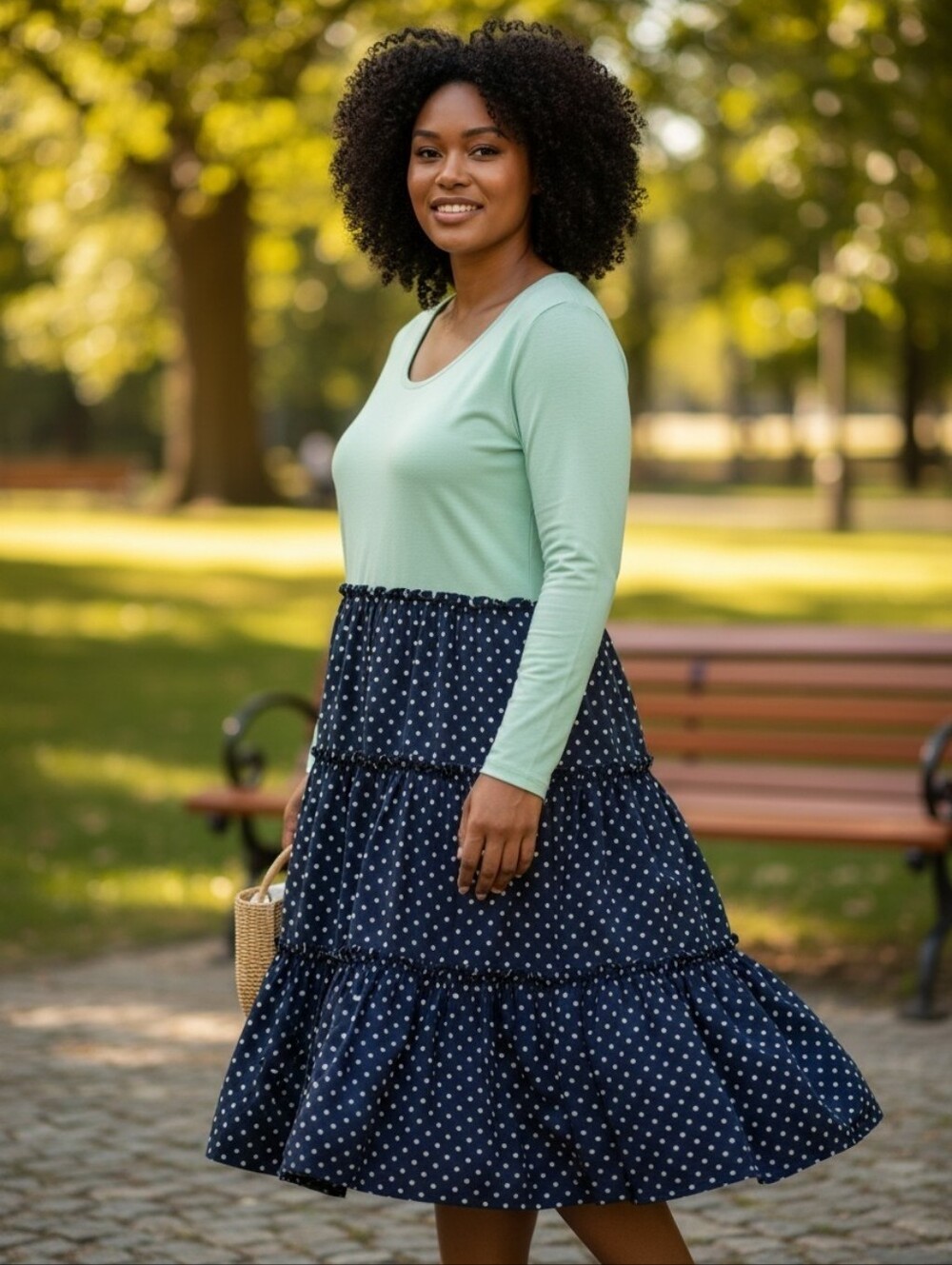 LuLaRoe Mint and Navy Women's Dress Size XL Georgia